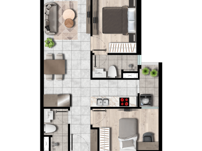 Bán căn hộ chung cư 2 phòng ngủ 2WC, 59m vuông, Dự án West Gate An Gia - Tân Túc Bình Chánh