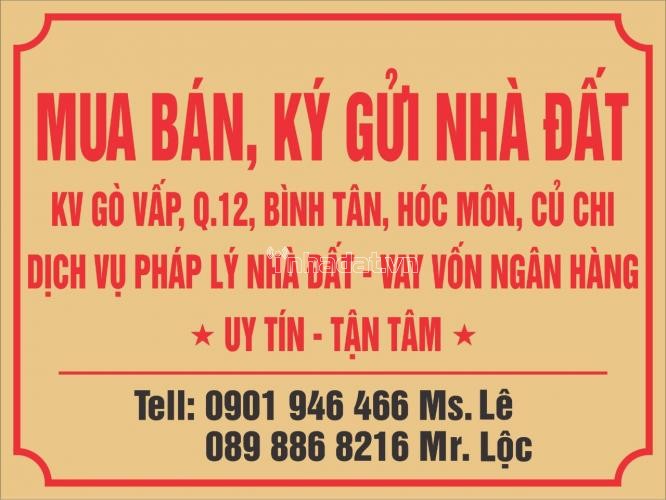 Đất phân lô 1/ Nguyễn Văn Nghi, P7, Gò Vấp. Vị trí giáp Phú Nhuận, Bình Thạnh. Giá 4,7 tỷ thương lượng.