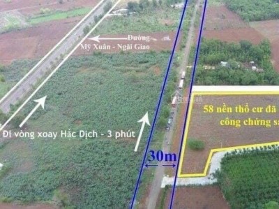 Đất nền trung tâm Phú Mỹ, Bà Rịa Vũng Tàu. Giá chỉ 2,6 triệu / m2.